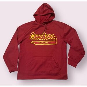 Badger Sport Cleveland Cavaliers Hoodie Mens L Maroon Sewn Tackle Twill Logo
